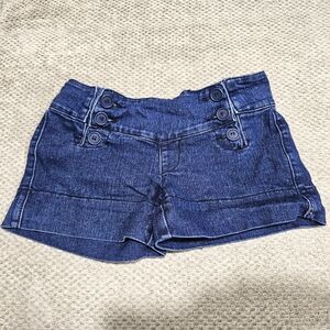 3/$15! Super Cute Sailor Button Blue Jean Shorts, Size 00 Or 0.